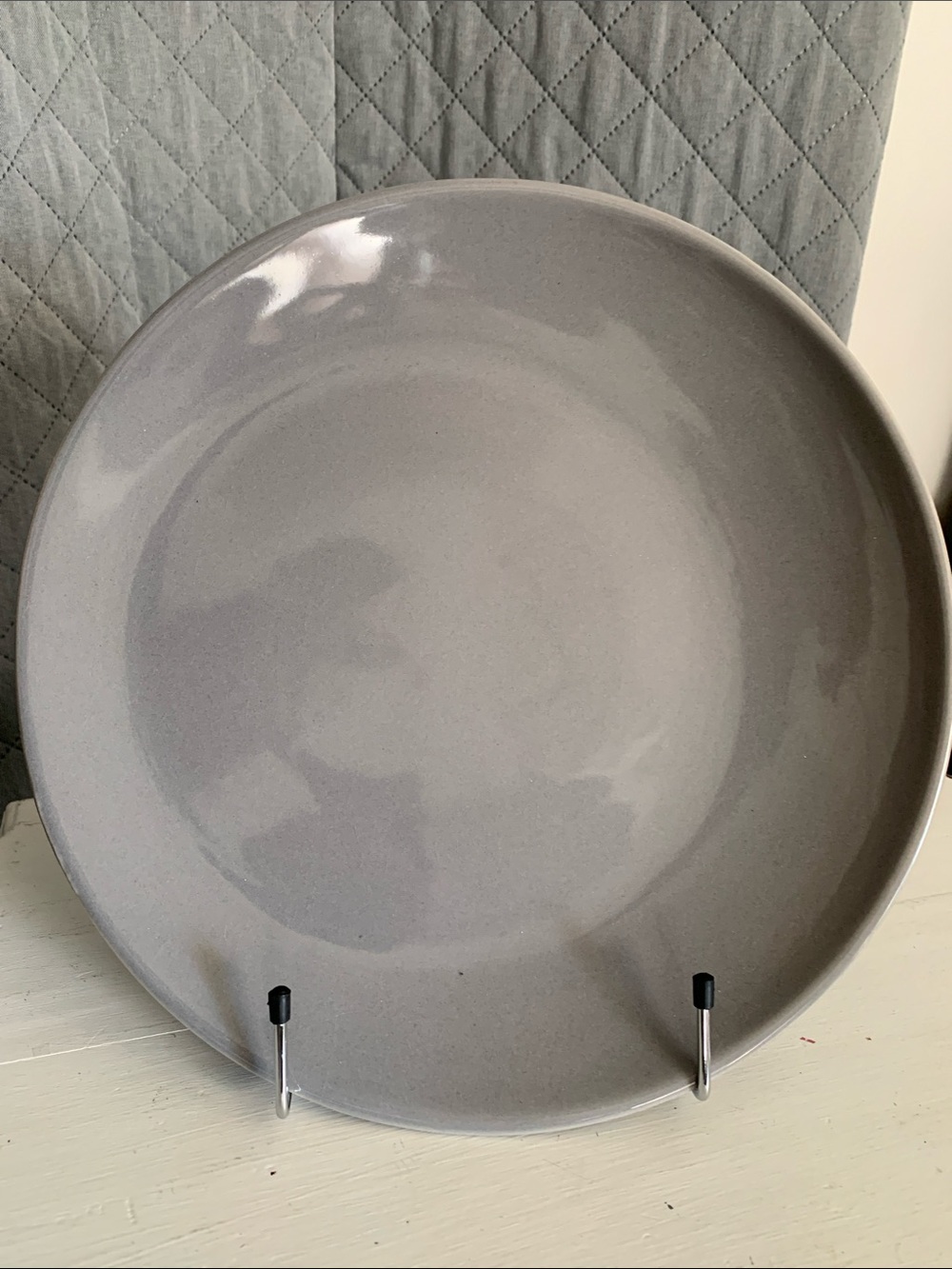 #542 IKEA Gray Glazed Stoneware PLATER